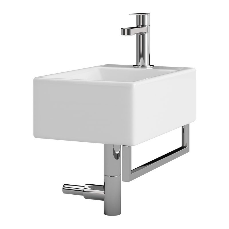 Villeroy Boch Memento Basin and Towel Rail Bundle - Image 9