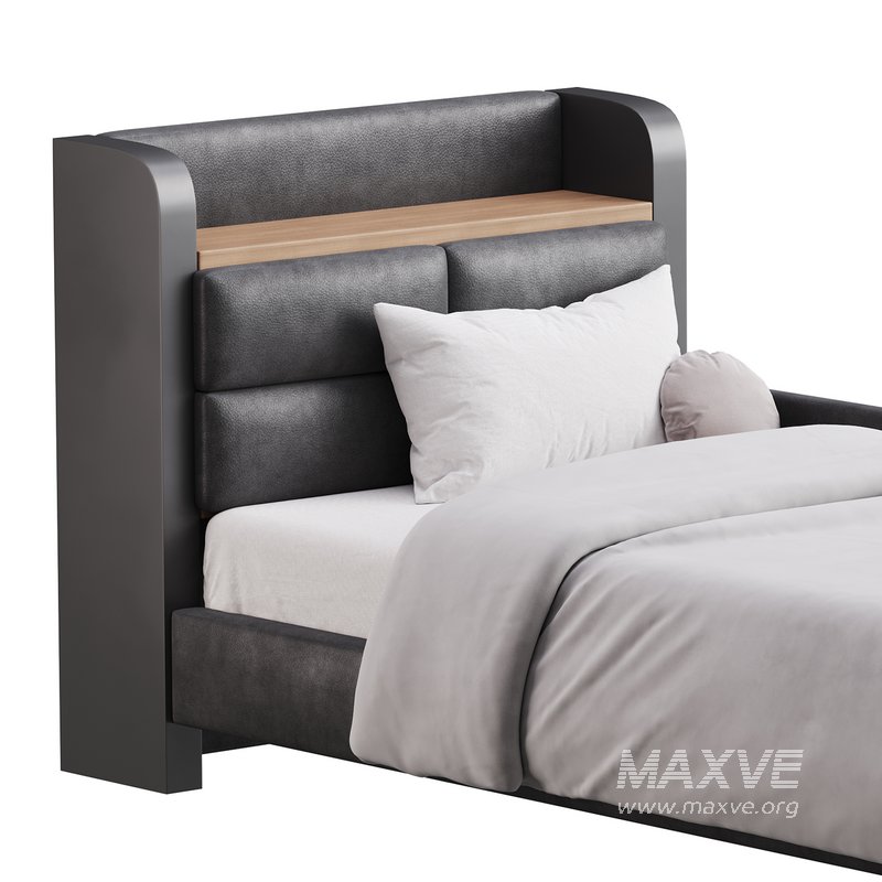 Twin Size Upholstered Platform Bed - Image 9