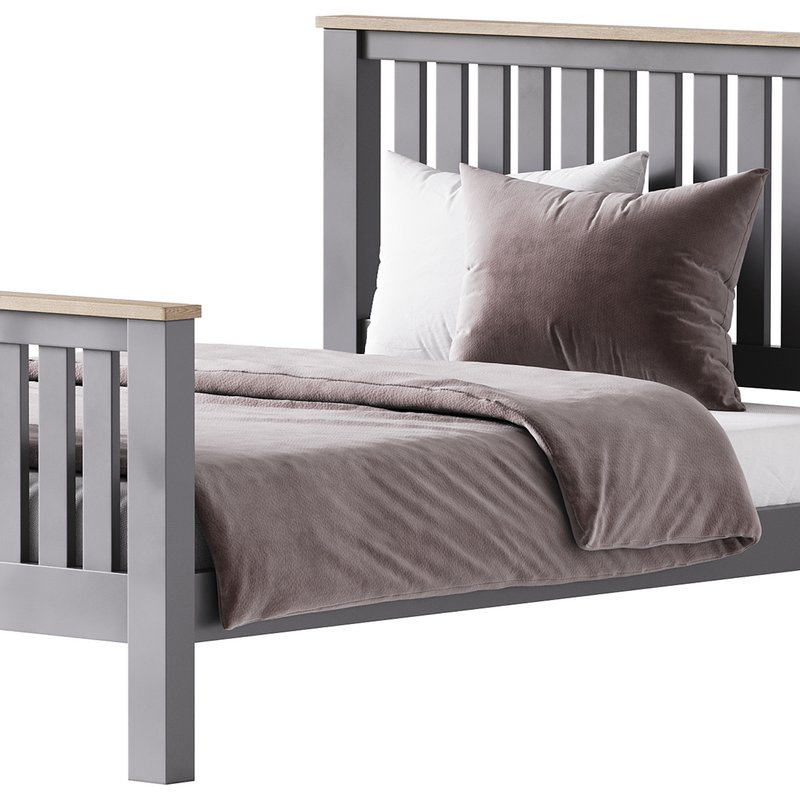 uhomepro Gray Full Size Bed - Image 9
