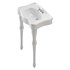 White Console Sink China Two Spindle Legs - Thumbnail 9