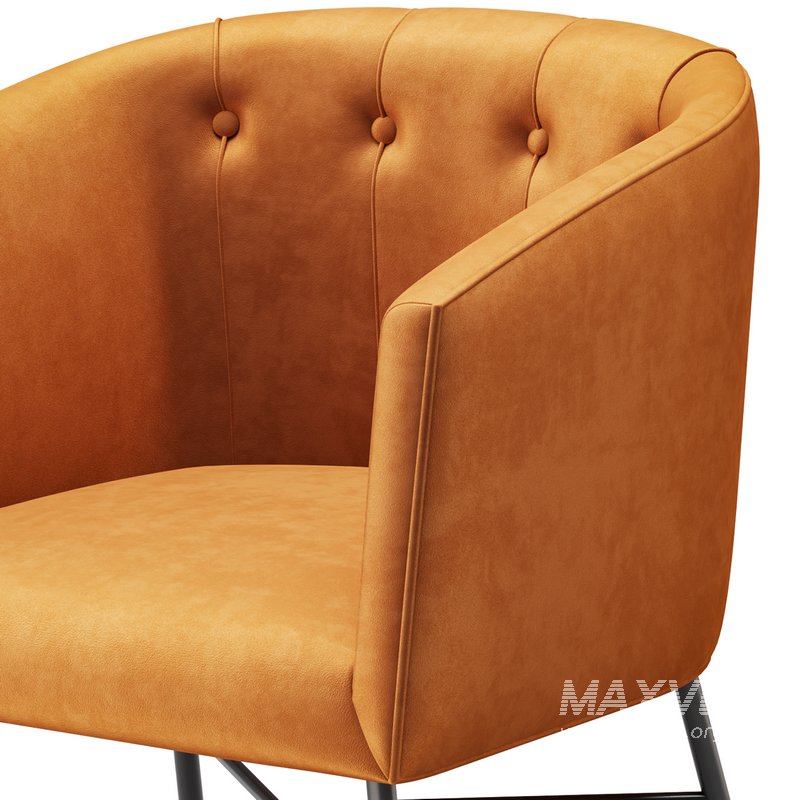 Aurelie Tub Chair in Emerald Green Velvet - Image 9