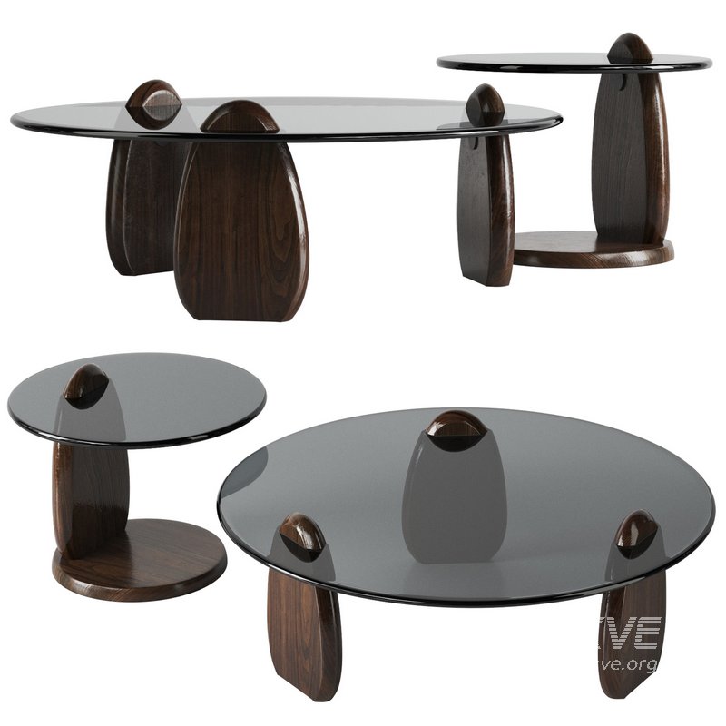 coffee table with glass top moduluxe - Image 1