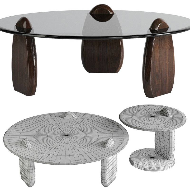 coffee table with glass top moduluxe - Image 6