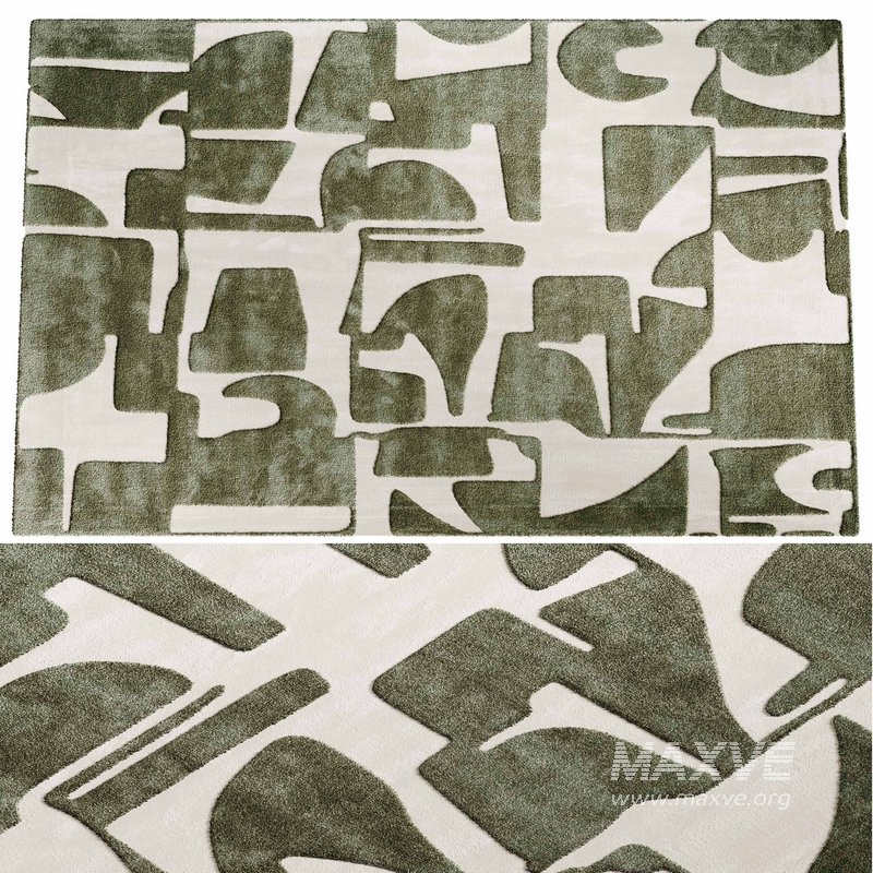 Ecorugs floor rug Papercut yellow - Image 1