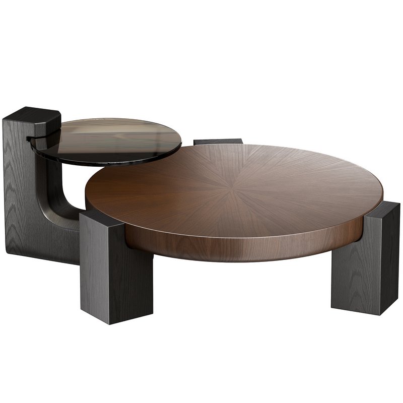 Rhuardhi Modern Round Wood Coffe - Image 1