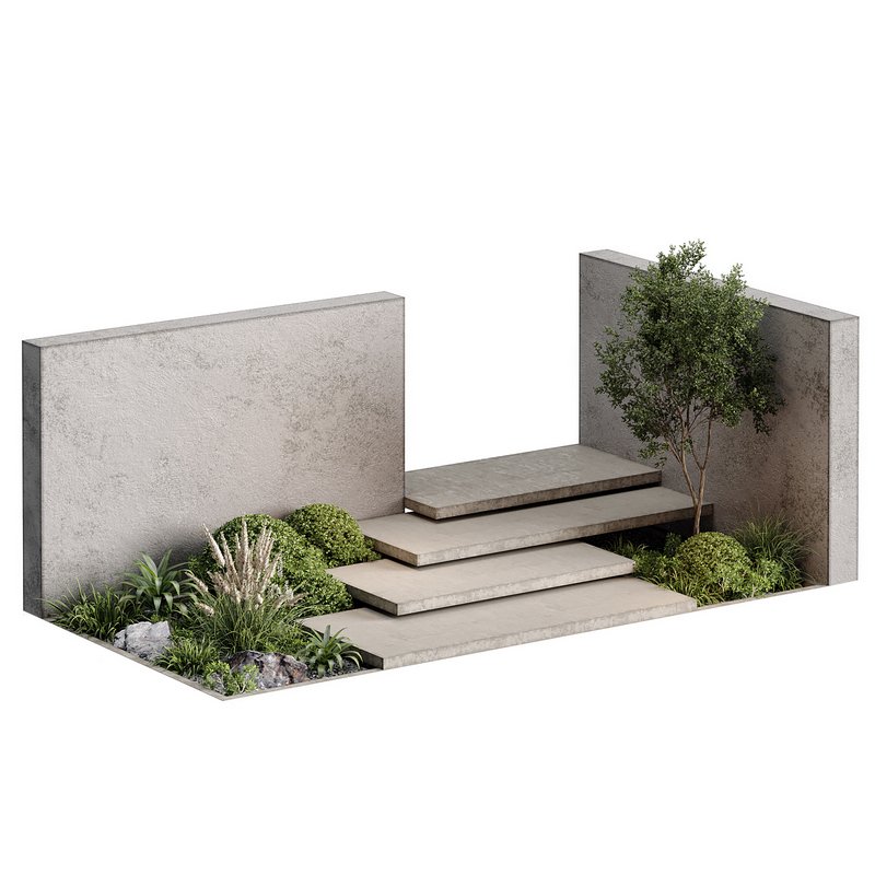 Landscape Furniture stairs – Set 01 - Image 6