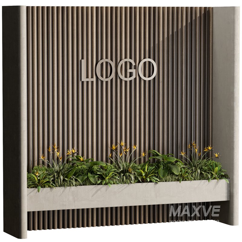 Wall with plant 06 - Image 3