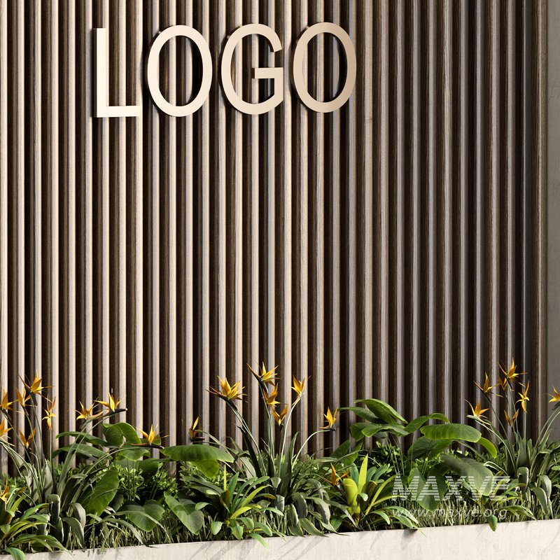 Wall with plant 06 - Image 2