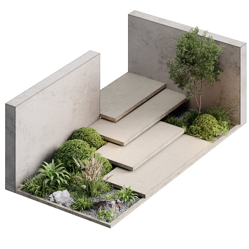 Landscape Furniture stairs – Set 01 - Image 1