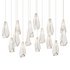 Glace White 15-Light Linear Multi-Drop Pendant - Thumbnail 1