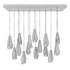 Glace White 15-Light Linear Multi-Drop Pendant - Thumbnail 3