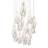 Glace White 15-Light Round Multi-Drop Pendant - Thumbnail 3
