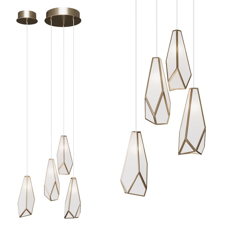 Glace White 1-3 Light Multi-Drop Pendant - Image 1