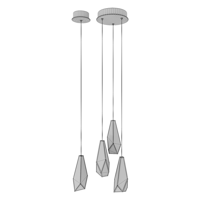 Glace White 1-3 Light Multi-Drop Pendant - Image 2