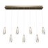 Glace White Rectangular 7-Light Multi-Drop Pendant - Thumbnail 1