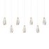 Glace White Rectangular 7-Light Multi-Drop Pendant - Thumbnail 2