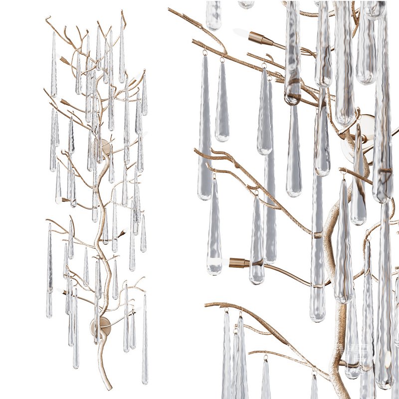 Illuminated Eight-Light Wall Sculpture - Image 1