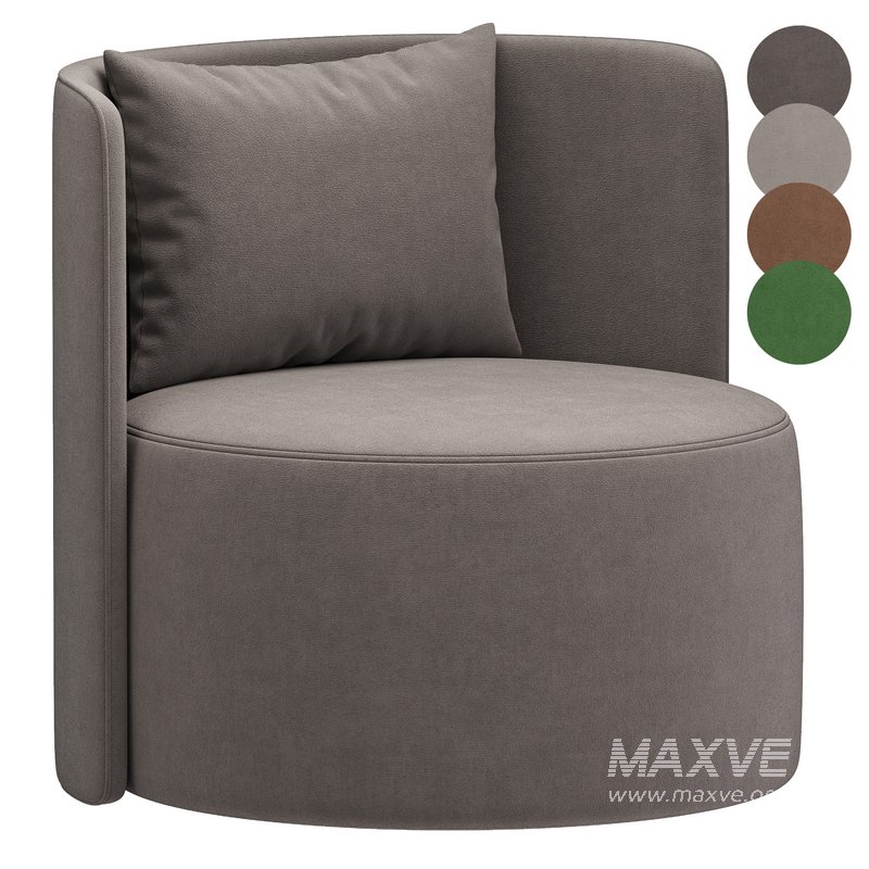 Armchair REYNAUX CURVE GRAY 1 - Image 1