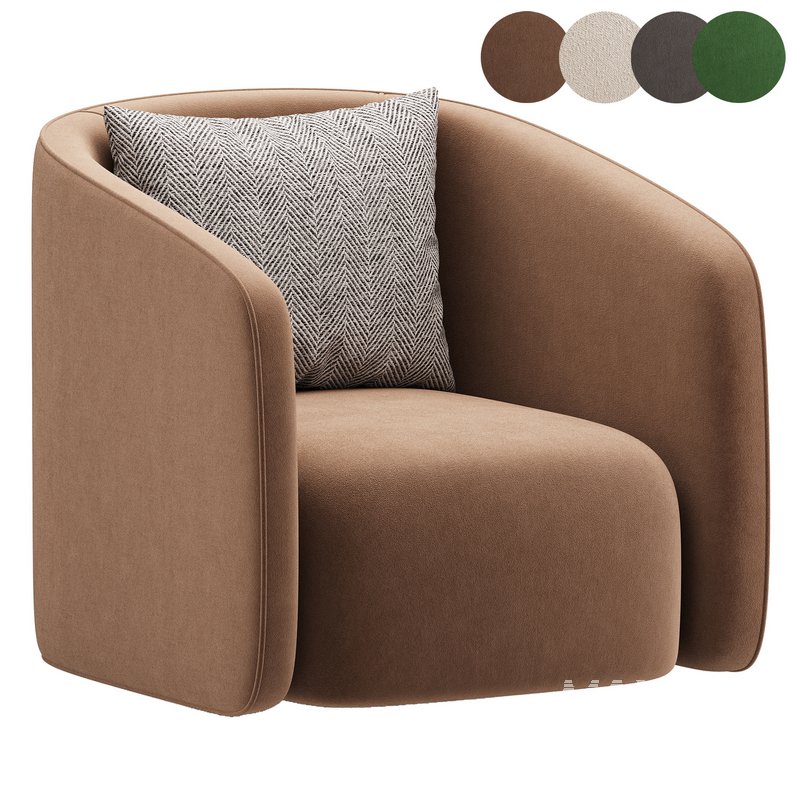 Andy Cream Boucle Club Chair - Image 1