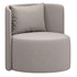 Armchair REYNAUX CURVE GRAY 1 - Thumbnail 2