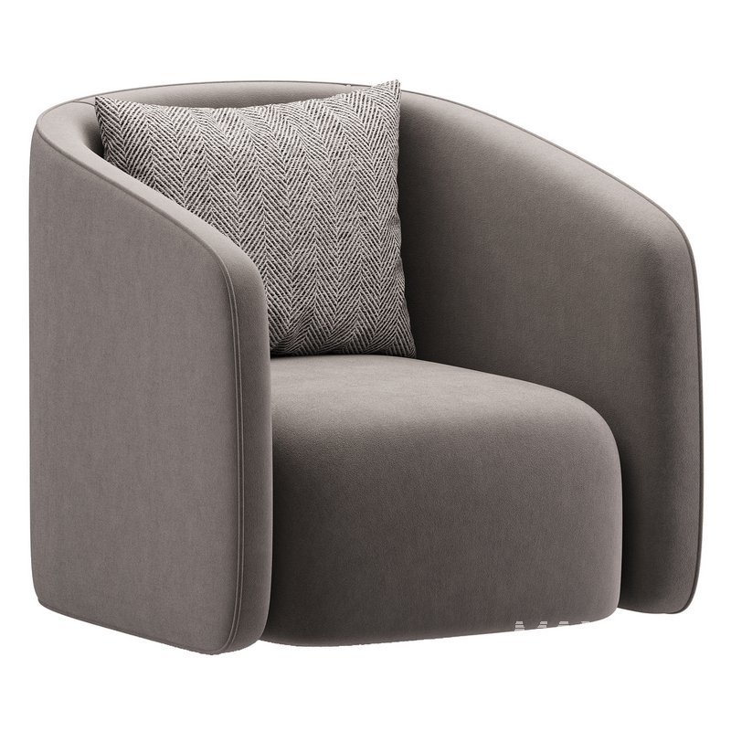 Andy Cream Boucle Club Chair - Image 3