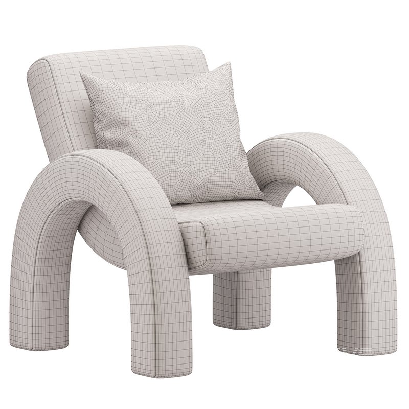 Arco Lounge Chair Small Boucle Beige - Image 5