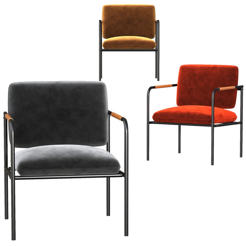 Sauder Boulevard Cafe Metal Lounge Chair Charcoal Gray Finish - Image 3