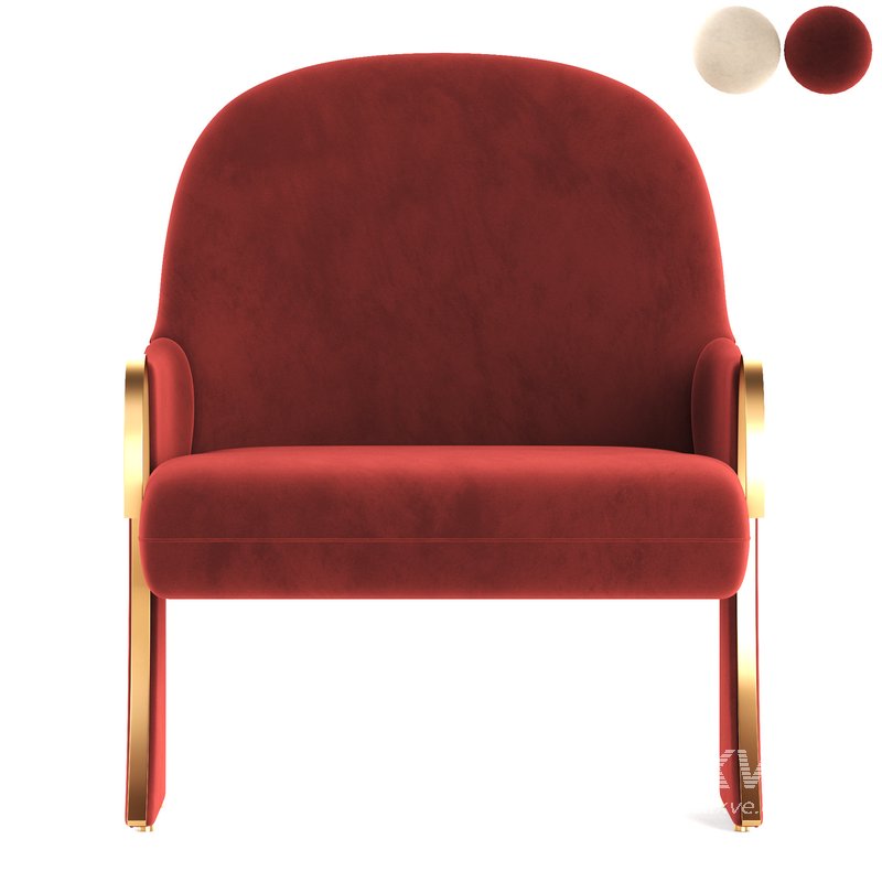 Uncommon Brass and Upholstered Art Deco Revival Lounge Chairs - Image 3