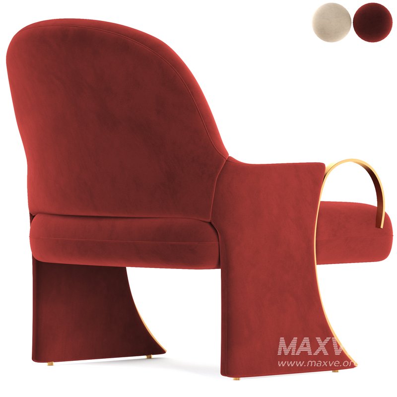 Uncommon Brass and Upholstered Art Deco Revival Lounge Chairs - Image 4