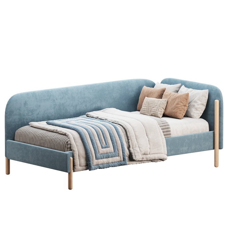 Casey Bed 90 Velvet Coral - Image 3