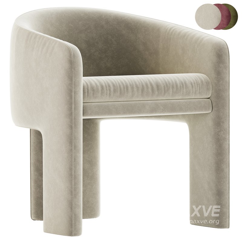 Milo Baughman Armchair velvet - Image 1