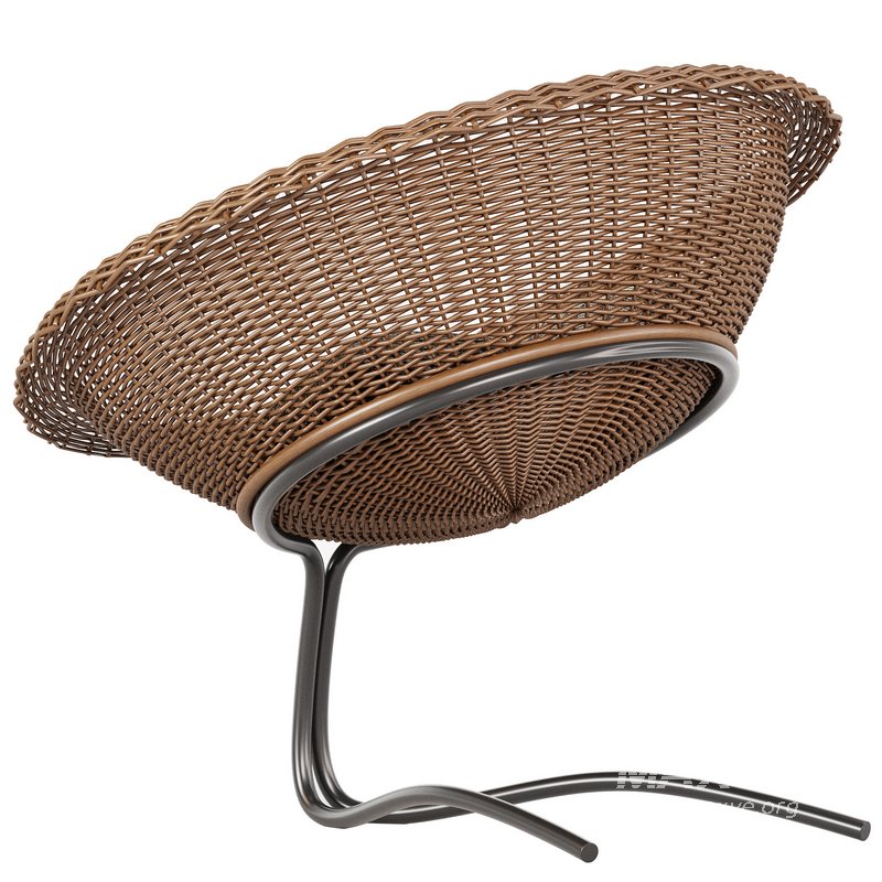 RATTAN EASY CHAIR BY ROHE NOORDWOLDE - Image 2
