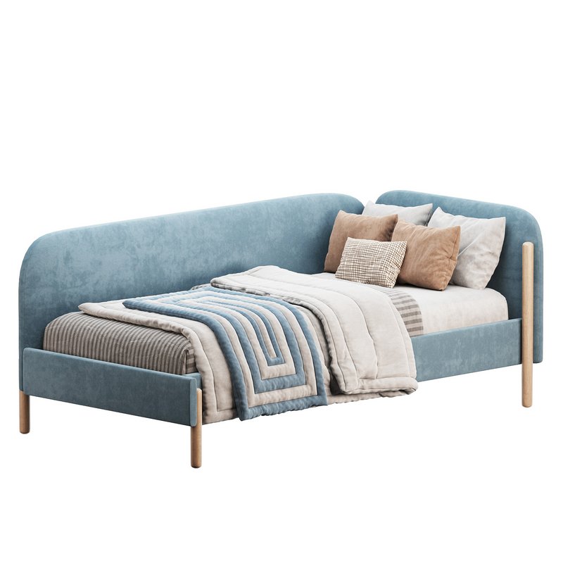 Casey Bed 90 Velvet Coral - Image 2