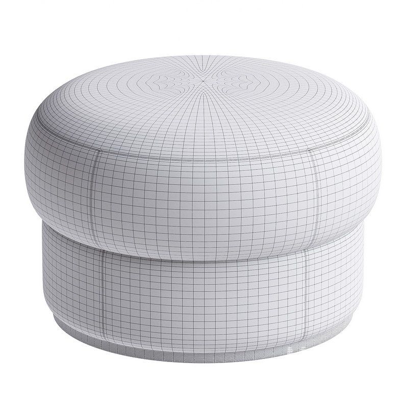 pouf sariq dumaloq - Image 4