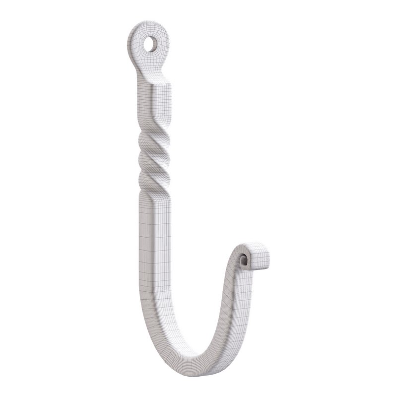 Black Wrought Iron Wall Mount Hooks - Image 14