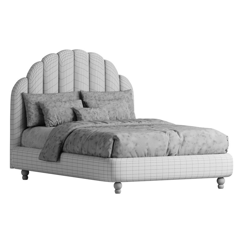 Lime Green Padded Panel Bed - Image 13