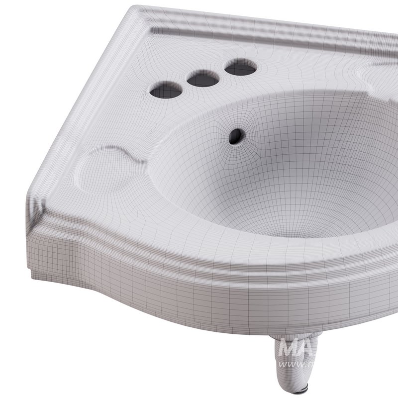 Bathroom Corner Sink White - Image 14