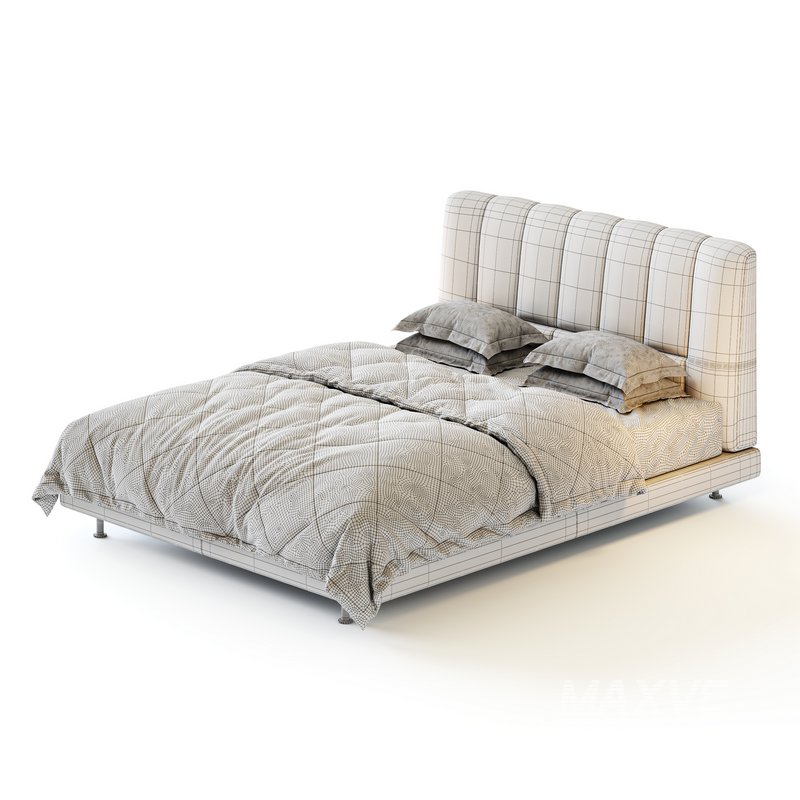Dylan White Boucle Minimalist Bed Frame - Image 14