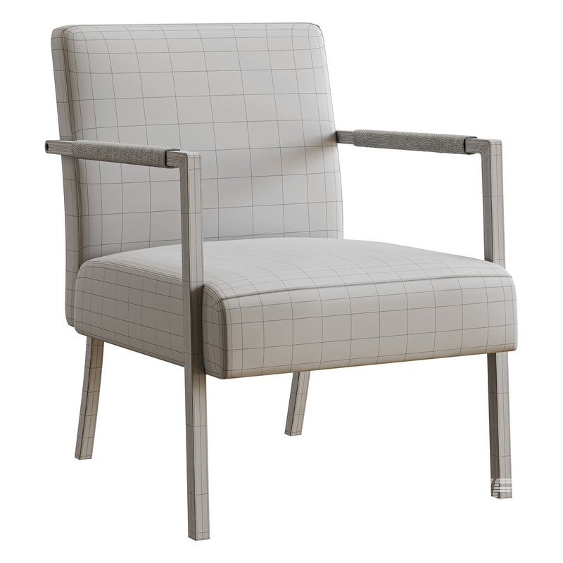 Hatton Steel Frame Boucle Accent Chair-Grey - Image 13