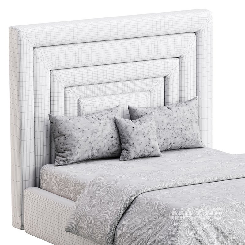 Maklaine Contemporary Navy Velvet Full Bed - Image 15