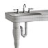 Double Basin Console Bathroom Sink White with 2 Spindle Legs and Overflow - Thumbnail 15
