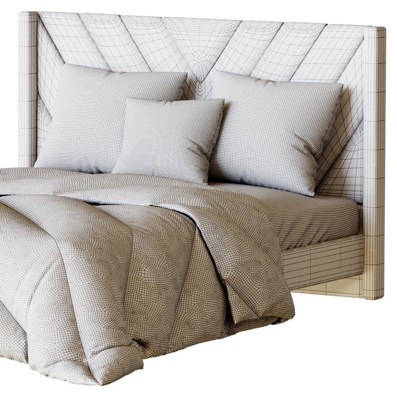 Easyfashion Modern Upholstered Platform Queen Bed with Slat Support Light Gray - Image 15