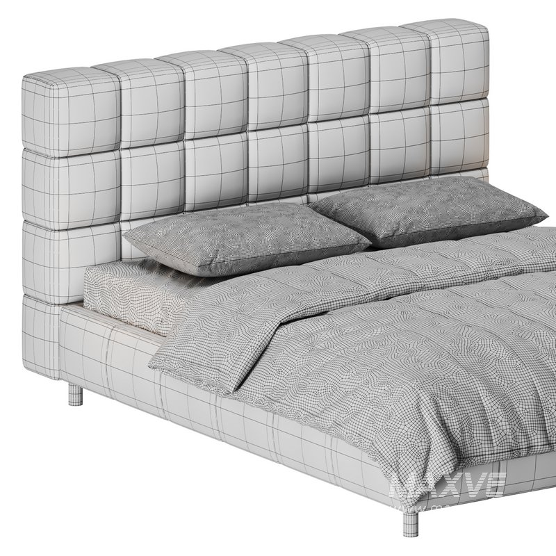 White-velvet-minimalist-bed - Image 13