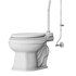 White High Tank Toilet with Round Bowl Chrome Plate Z-Pipe - Thumbnail 15
