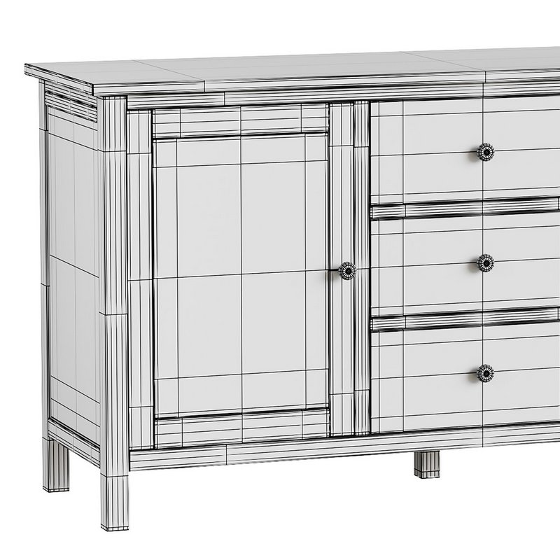 Chest of drawers 3 drawers and 2 doors Terek - Image 14