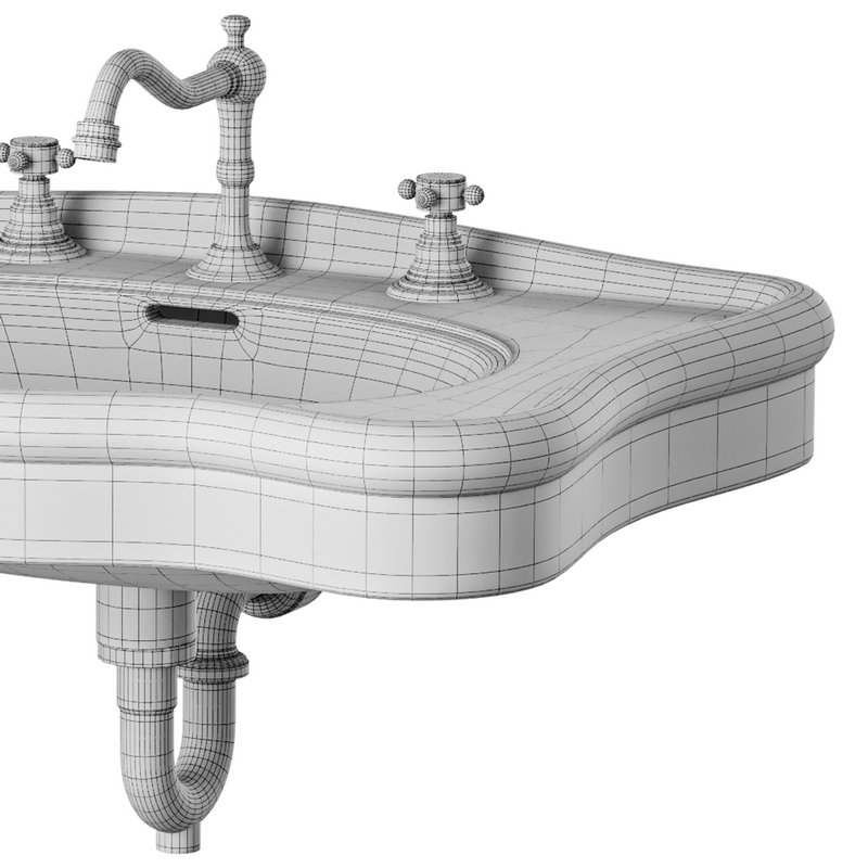 Bathroom Console Sink Deluxe Counter Top White Vitreous China - Image 15