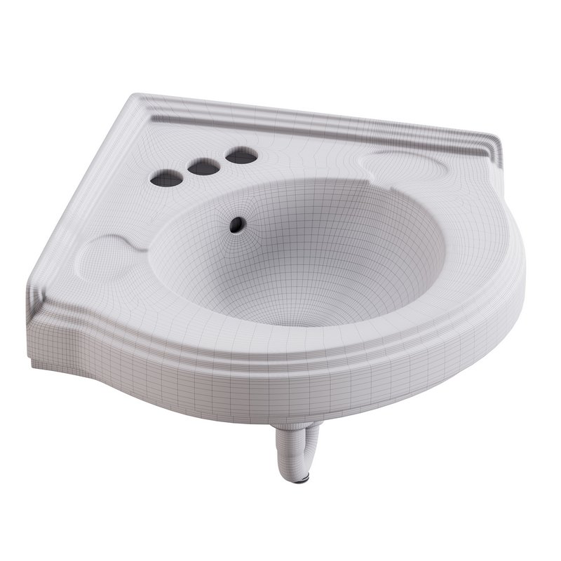 Bathroom Corner Sink White - Image 15