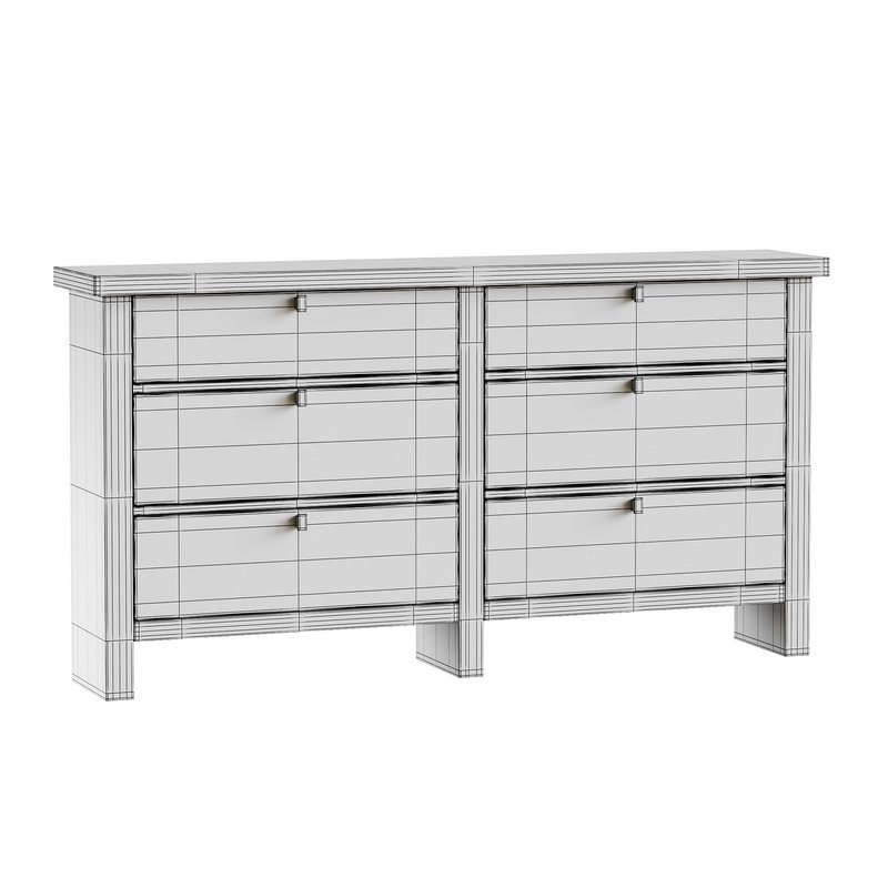 Modern Farmhouse 6-Drawer Dresser - Image 14