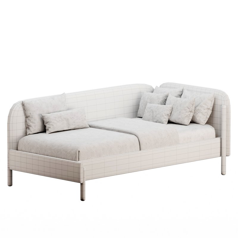 Casey Bed 90 Velvet Coral - Image 7