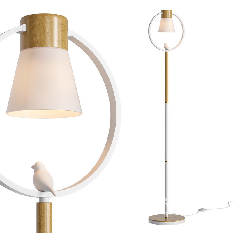 Cone Wood Floor Lamp - Image 1